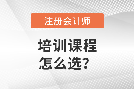 注冊(cè)會(huì)計(jì)師培訓(xùn)課程怎么選,？