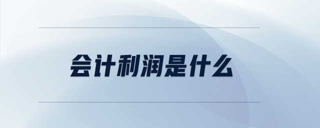 會計利潤是什么