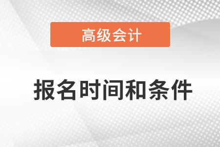 高級會計師報名時間和條件2023年速看