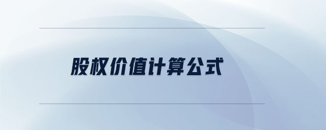 股權(quán)價(jià)值計(jì)算公式