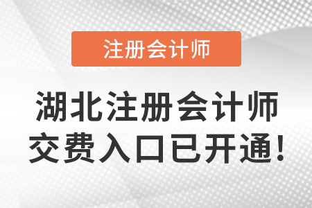 2022年湖北注冊會計(jì)師交費(fèi)入口已開通,！速來交費(fèi)