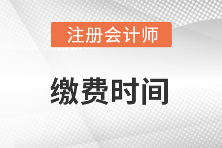 注冊會計師繳費時間是什么時候?