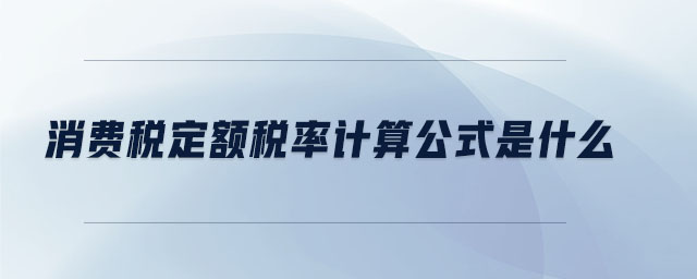 消費稅比例稅率計算公式是什么