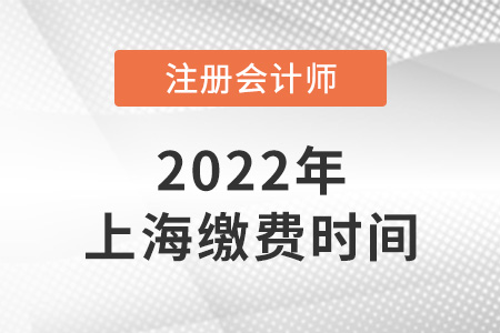 2022年上海注冊會計師考試?yán)U費時間是哪天？