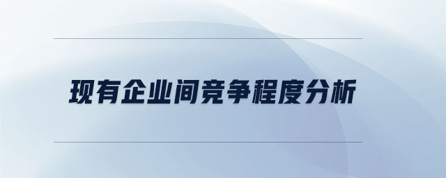 現(xiàn)有企業(yè)間競爭程度分析