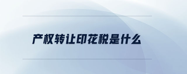 產(chǎn)權(quán)轉(zhuǎn)讓印花稅是什么