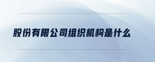 股份有限公司組織機(jī)構(gòu)是什么