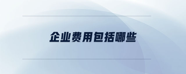 企業(yè)費(fèi)用包括哪些