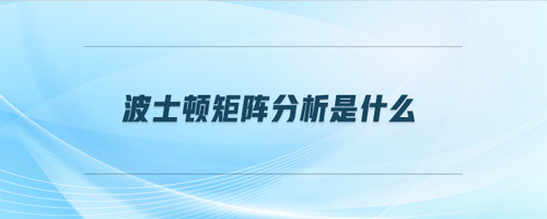 波士頓矩陣分析是什么