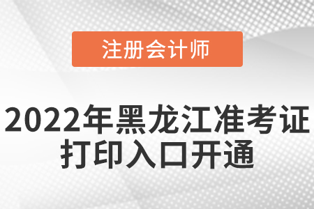 黑龍江省大興安嶺2022年cpa考試準(zhǔn)考證打印入口已經(jīng)開通啦,！