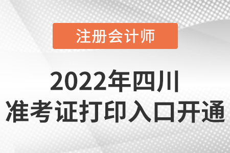 2022年四川省廣元注冊會計師準(zhǔn)考證打印入口開通啦,！