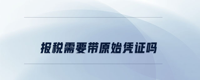 報(bào)稅需要帶原始憑證嗎