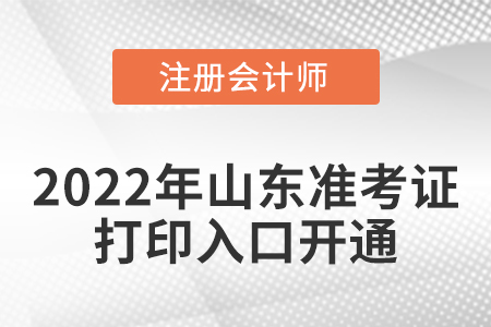 2022年山東省泰安cpa考試準(zhǔn)考證打印入口開通啦,！