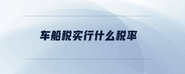 車船稅實行什么稅率