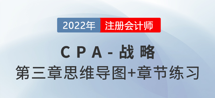 2022年注會(huì)戰(zhàn)略第三章思維導(dǎo)圖（第一部分）+章節(jié)練習(xí)