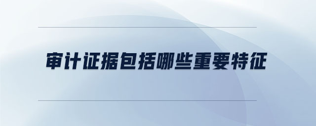 審計證據(jù)包括哪些重要特征