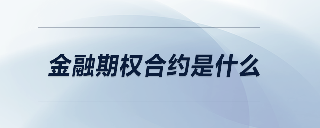 金融期權(quán)合約是什么