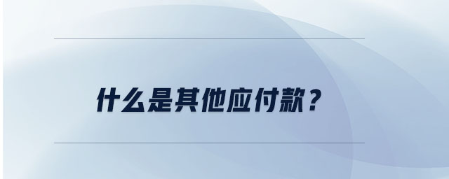 什么是其他應付款？