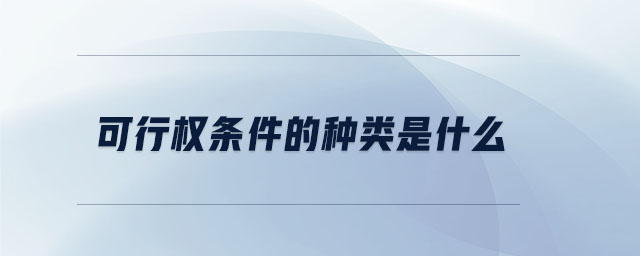 可行權(quán)條件的種類是什么