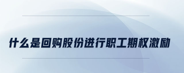 什么是回購股份進(jìn)行職工期權(quán)激勵(lì)