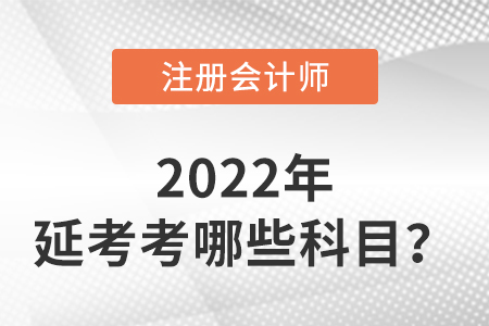 2022年注冊會計師延考考哪些科目,？