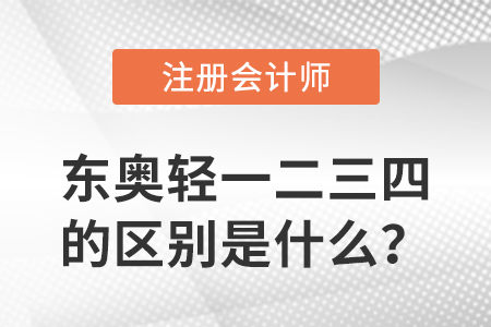 東奧注會(huì)輕一二三四的區(qū)別是什么,？