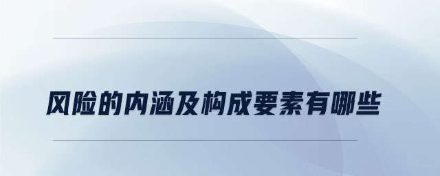 風(fēng)險(xiǎn)的內(nèi)涵及構(gòu)成要素有哪些