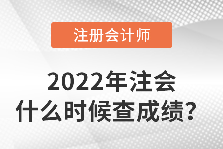 2022年注會什么時候查成績？