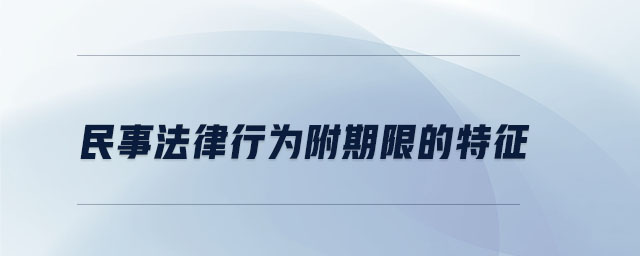 民事法律行為附期限的特征