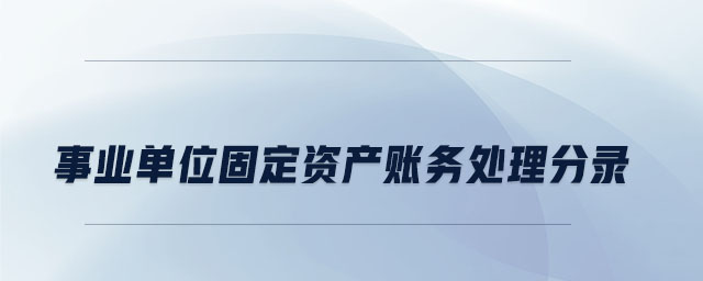 事業(yè)單位固定資產(chǎn)賬務(wù)處理分錄