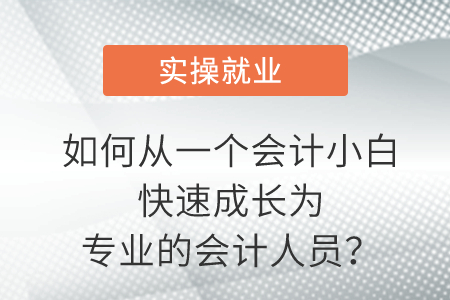 如何在獨(dú)立的情況下從一個(gè)會(huì)計(jì)小白快速成長(zhǎng)為專業(yè)的會(huì)計(jì)人員,？