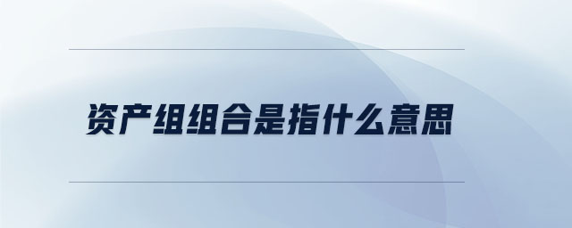 資產(chǎn)組組合是指什么意思