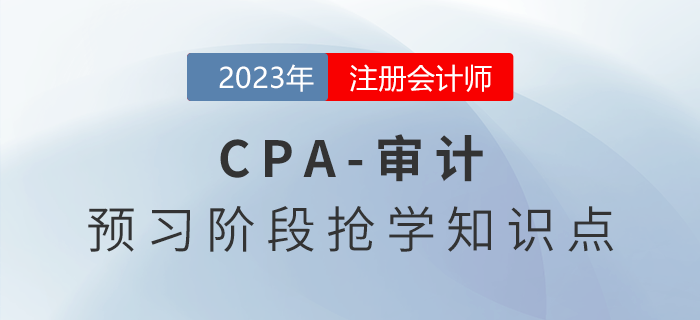 審計(jì)五要素_2023年注會(huì)審計(jì)預(yù)習(xí)知識(shí)點(diǎn)