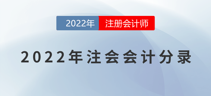 2022年注冊會計師《會計》分錄大全,！一鍵速領(lǐng)！