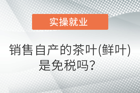 銷(xiāo)售自產(chǎn)的茶葉(鮮葉)是免稅嗎,？