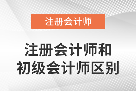 注冊會計師和初級會計師區(qū)別在哪里,？