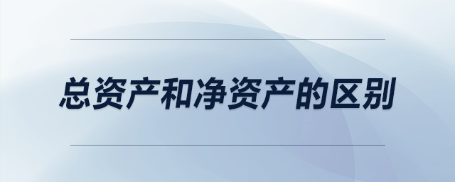 總資產(chǎn)和凈資產(chǎn)的區(qū)別