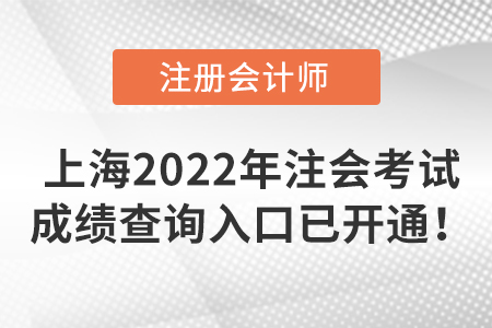 上海市嘉定區(qū)2022年注冊(cè)會(huì)計(jì)師考試成績(jī)查詢?nèi)肟谝验_通,！