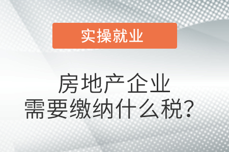 房地產(chǎn)企業(yè)需要繳納什么稅,？
