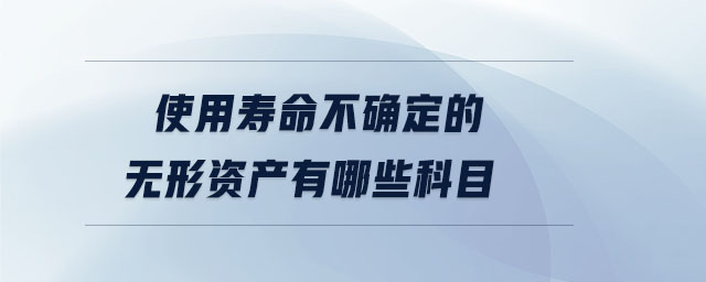 使用壽命不確定的無形資產(chǎn)有哪些科目