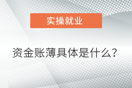 資金賬薄具體是什么,？