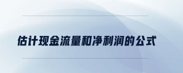 估計(jì)現(xiàn)金流量和凈利潤的公式