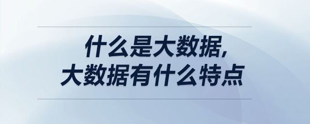 什么是大數(shù)據(jù),大數(shù)據(jù)有什么特點