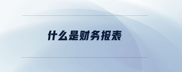 什么是財務報表