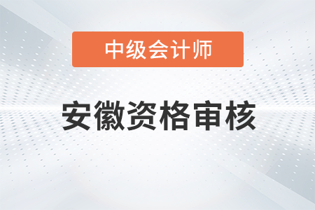 安徽省2023年中級(jí)會(huì)計(jì)考試報(bào)名資格審核方式已公布