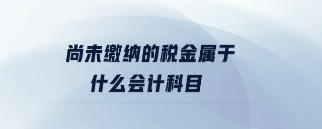 尚未繳納的稅金屬于什么會(huì)計(jì)科目