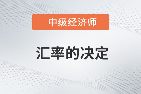 匯率的決定_2023年中級經(jīng)濟(jì)師金融預(yù)習(xí)知識點(diǎn)