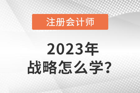 注冊會計師戰(zhàn)略2023年怎么學,？