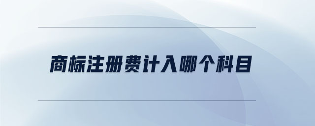 商標(biāo)注冊(cè)費(fèi)計(jì)入哪個(gè)科目