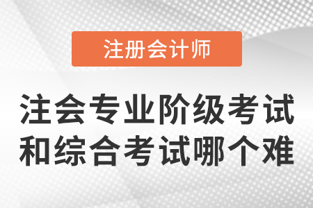 注冊(cè)會(huì)計(jì)師專業(yè)階級(jí)考試和綜合考試哪個(gè)難